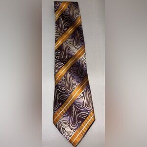 KAILONG Handmade 100% Silk Tie Men's Paisley / Striped Necktie NEW
